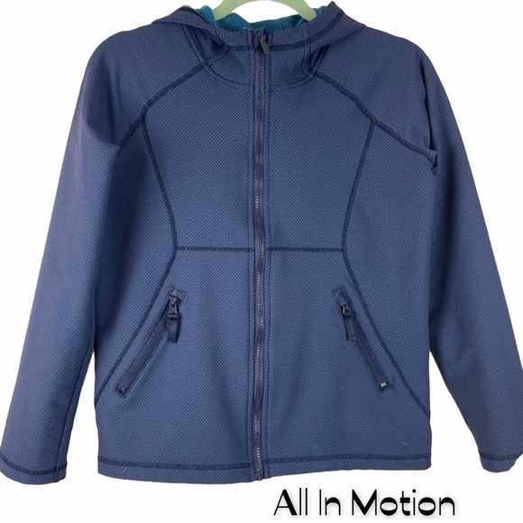All In Motion Blue Outdoor Sports Zip Up Jacket Size L - Picture 1 of 8